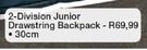 Fullmarks 2-Division Junior Drawstring Backpack-30cm Each