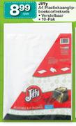 Jiffy A4 Plastiekaanglip-Boekoortreksels Verstelbaar-10-Pak