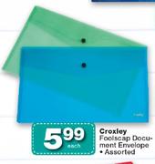 Croxley Foolscap Document Envelope Assorted Each