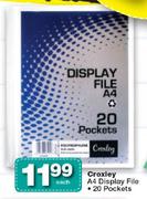 Croxley A4 Display File-20 Pockets Each