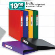 Esselte A4 Plastic Ring Binder Each