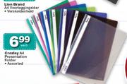 Croxley A4 Presentation Folder Assorted Each