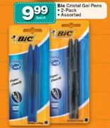 BIC Cristal Gel Pens Assorted-2-Pack