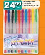 Jel-Inkpenne Verskeidenheid-10-Pak