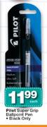 Pilot Super Grip Ballpoint Black Pen Each
