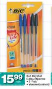 BIC Crystal Balpuntpenne Verskeidenheid-5-Pak