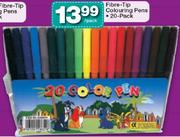 Fibre Tip Colouring Pens 20 Pack-Per Pack