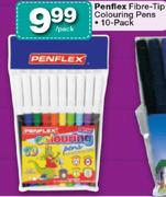 Penflex Fibre Tip Colouring Pens 10 Pack-Per Pack