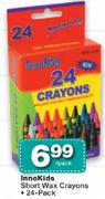 InnoKids Short Wax Crayons 24 Pack-Per Pack