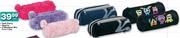 Soft Furry Sporty 3 Monster Mix Pencil Bag-Each