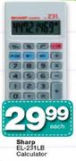 Sharp EL-231LB Calculator