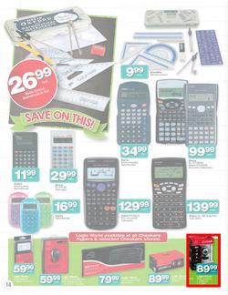 Checkers Nationwide : Back To School Specials ( 30 Dec - 26 Jan 2014 ), page 14