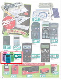 Checkers Nationwide : Back To School Specials ( 30 Dec - 26 Jan 2014 ), page 14