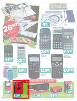 Checkers Nationwide : Back To School Specials ( 30 Dec - 26 Jan 2014 ), page 14