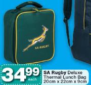 SA Rugby Deluxe Thermal Lunch Bag-20x22x9cm