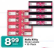 Hello Kitty Book Labels-16-Pack