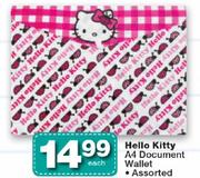 Hello Kitty A4 Document Wallet Assorted