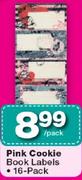 Pink Cookie Book Labels-16-Pack