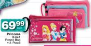 Princess 3-In-1 Pencil Bag 3-Piece-Each