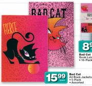 Bad Cat A4 Book Jackets 5-Pack Assorted-Per Pack