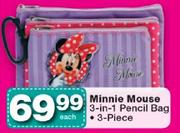 Minnie Mouse 3-In-1 Pencil Bag 3-Piece-Each