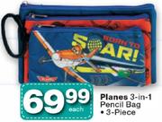 Planes 3-In-1 Pencil Bag 3-Piece-Each
