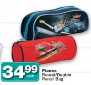 Planes Round/Double Pencil Bag-Each