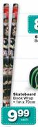 Skateboard Book Wrap-1mx70cm Each