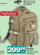 Steelers Genuine Canvas Trolley Backpack