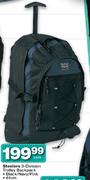 Steelers 3-Division Trolley Backpack Black/Navy/Pink 44cm