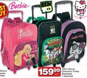 43Cm Deluxe Character Trolley Backpack Assorted-Each