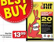Flip File A4 Vertoonleer 20 Sakkies-Elk