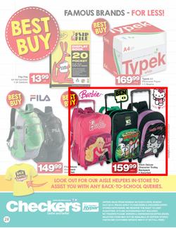Checkers Nationwide : Back To School Specials ( 30 Dec - 26 Jan 2014 ), page 24