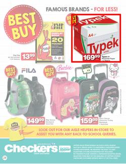 Checkers Nationwide : Back To School Specials ( 30 Dec - 26 Jan 2014 ), page 24