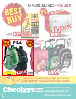 Checkers Nationwide : Back To School Specials ( 30 Dec - 26 Jan 2014 ), page 24