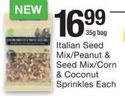 Italian Seed Mix/Peanut & Seed Mix/Corn & Coconut Sprinkles-35g Bag Each