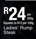 Steakhouse Classic Ladies Rump Steak-Per 200g