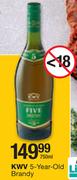 KWV 5 Year Old Brandy-750ml