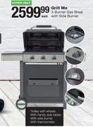 Hyper Grill Me 3 Burner Gas Braai With Side Burner-Each