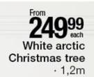 White Arctic Christmas Tree 1.2m-Each