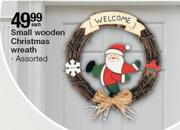 Small Wooden Christmas Wreath Assorted-Each