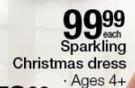 Sparkling Christmas Dress Ages 4Plus-Each