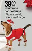 Christmas Pet Costume Sizes Small, Medium & Large-Each