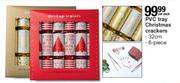 32cm PVC Tray Christmas Crackers-6 Piece Per Pack