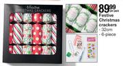 32cm Festive Christmas Crackers-6 Piece Per Pack