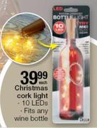 Christmas Cork Light 10 LEDs (Fits Any Wine Bottle)-Each