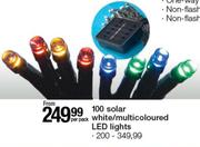 200 Solar White/ Multicoloured LED Lights-Per Pack
