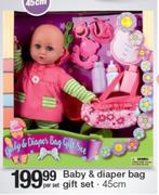 Baby & Diaper Bag Gift Set 45cm-Per Set
