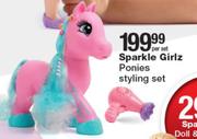 Sparkle Girlz Ponies Styling Set-Per Set
