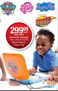 Assorted Character Laptops My Little Pony/PJ Masks/Blaze/Peppa Pig-Each